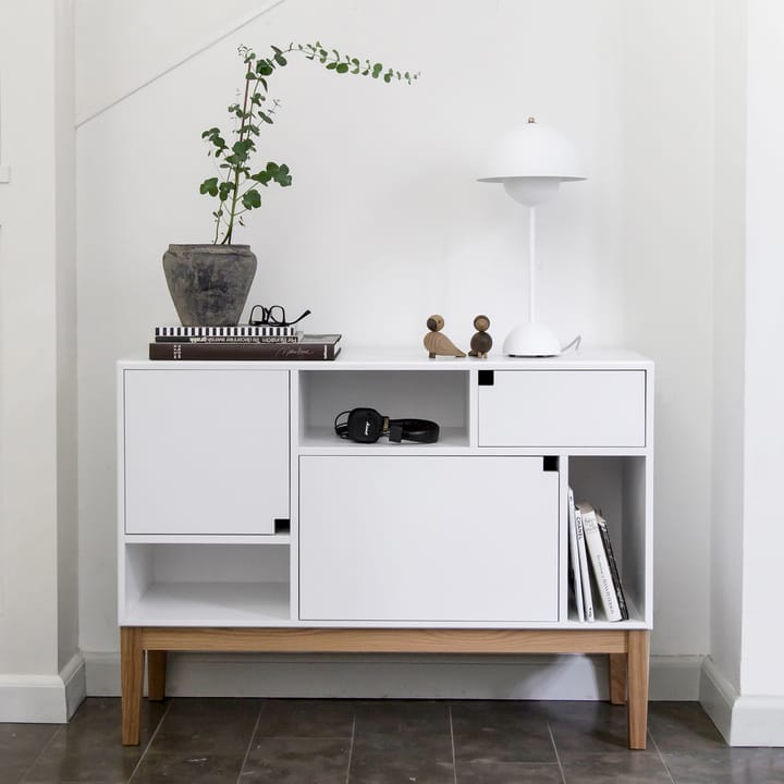 Citti 6x3 cabinet, White. stand in oak matt lacquered Zweed