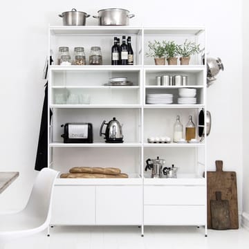 Molto 840 shelf - White, incl. white metal frame - Zweed