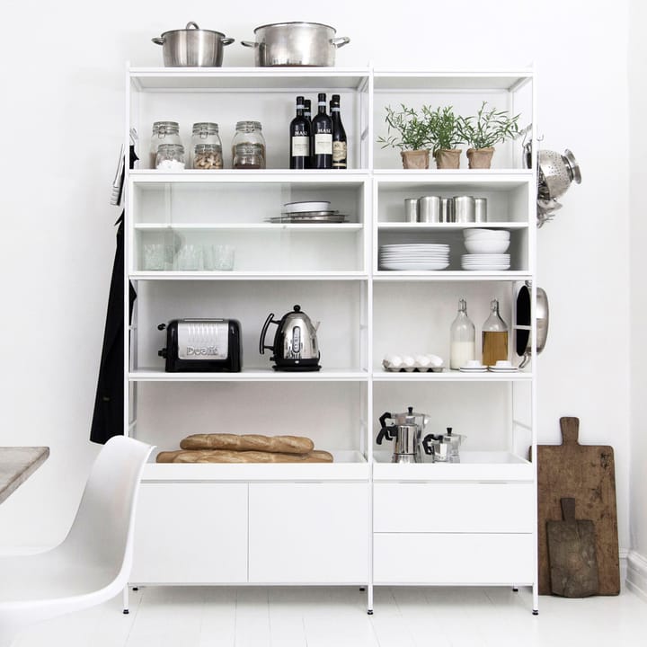 Molto 840 shelf - White, incl. white metal frame - Zweed