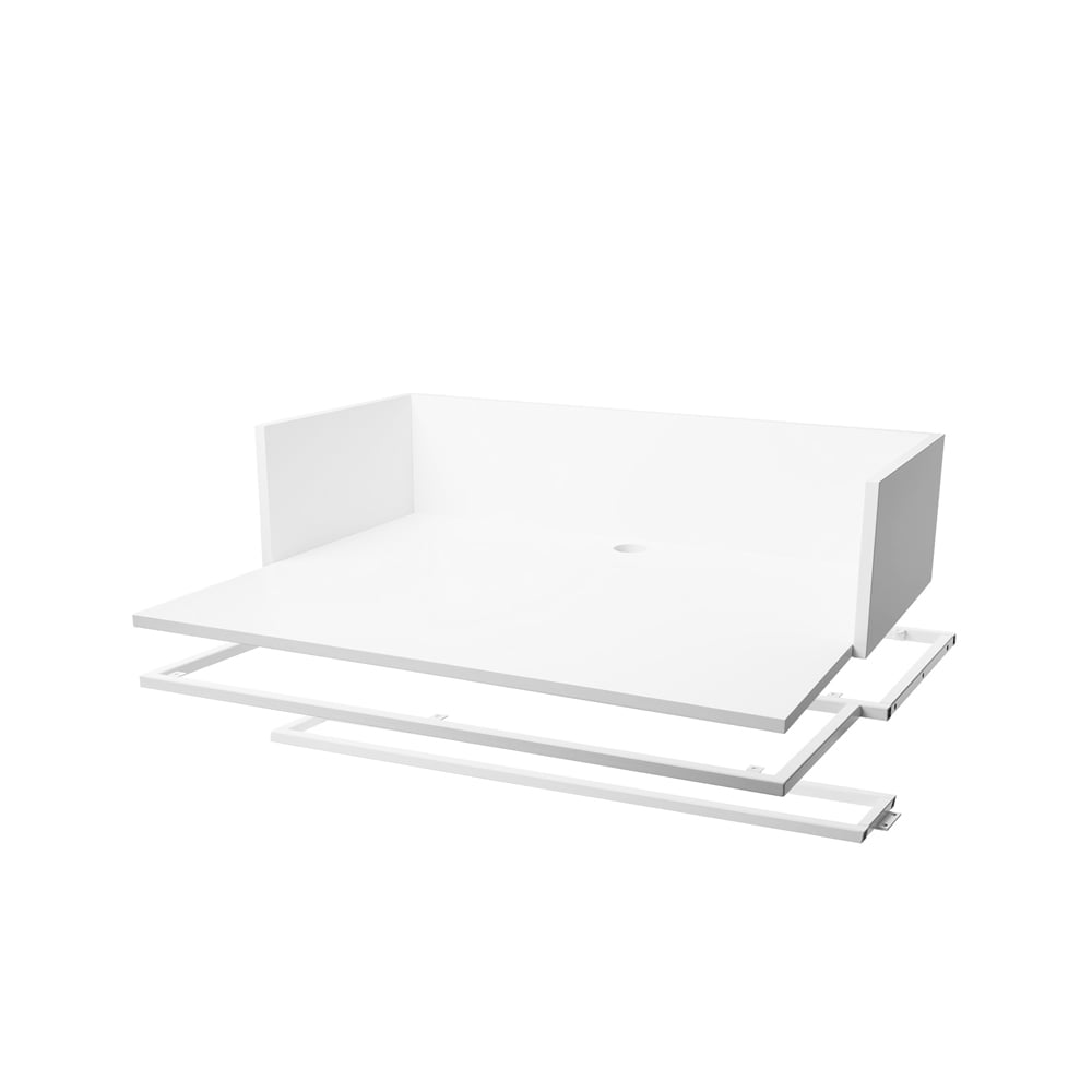 Zweed Molto desk module 840 White, incl. white metal frames