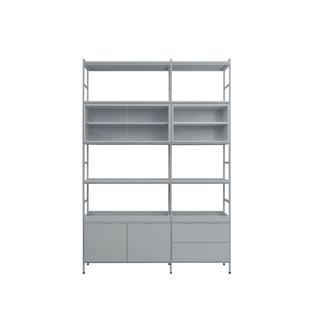 Zweed Molto High shelving system Grey, 2 sections