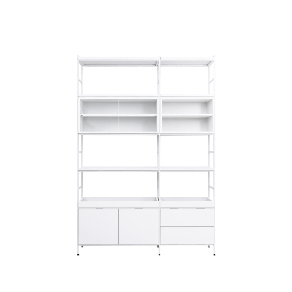 Zweed Molto High shelving system White, 2 sections