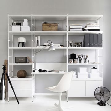 Molto High shelving system - White, 3 sections with worktop - Zweed