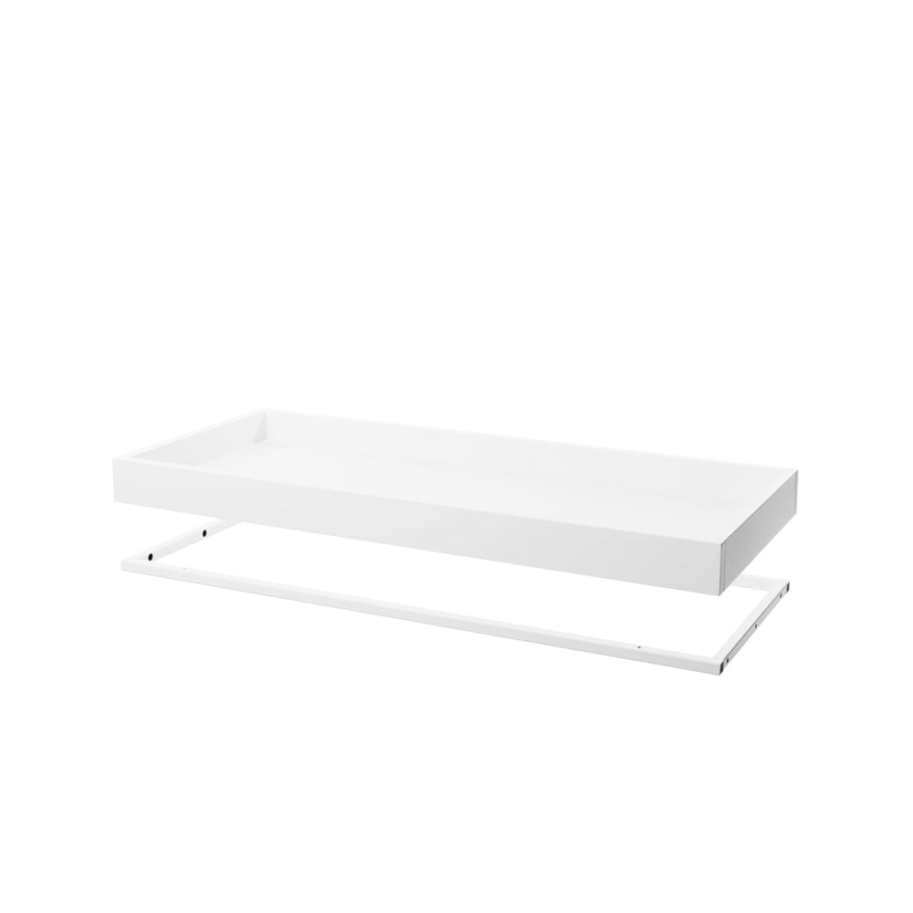 Zweed Molto wooden shelf 840 White, incl. white metal frame