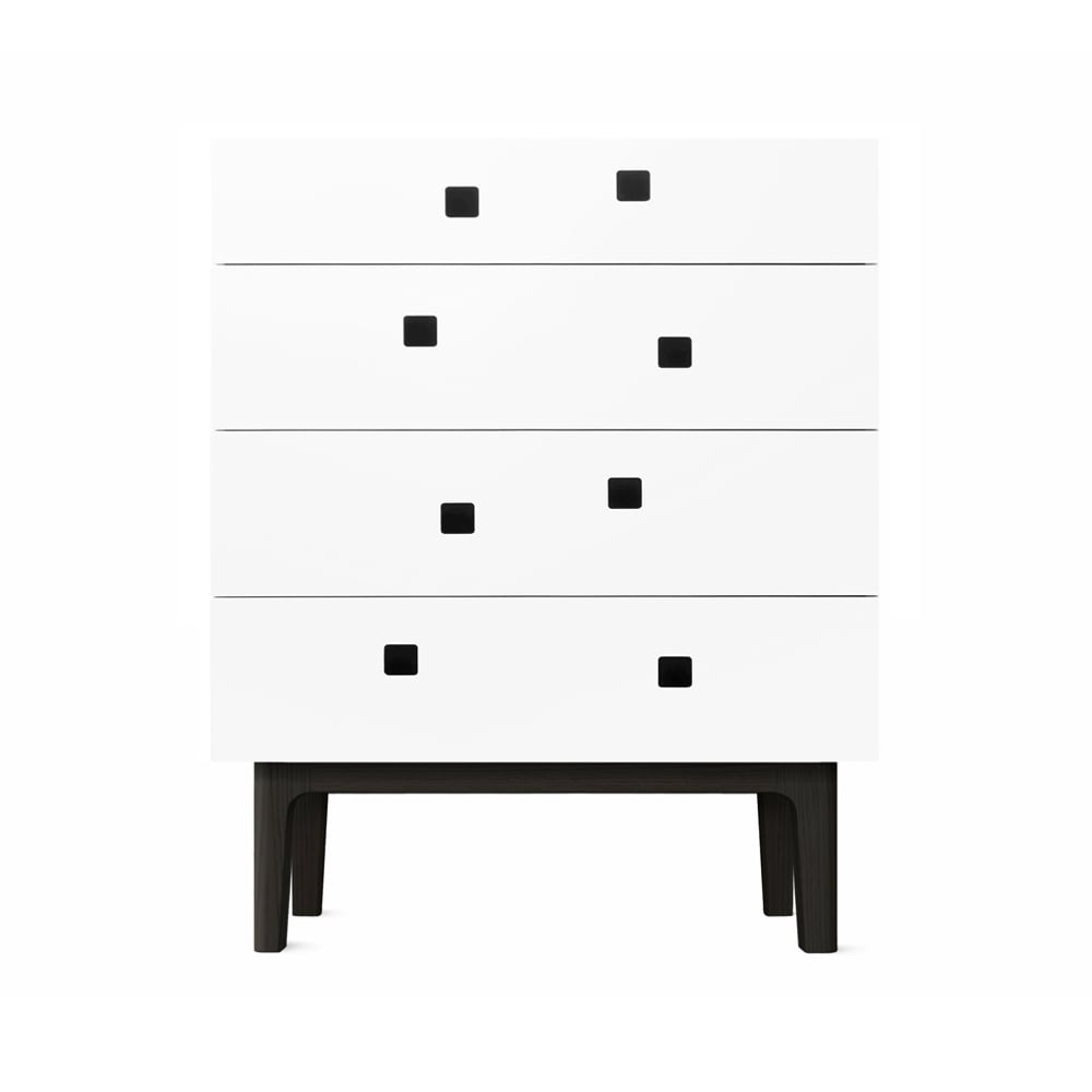 Zweed Peep B3 dresser White, black lacquer