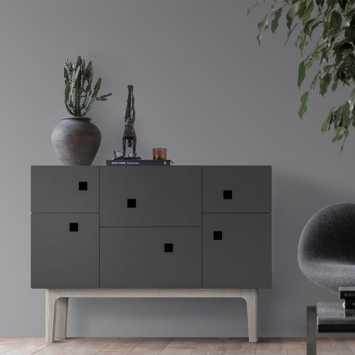 Peep C2 cabinet, Slate grey. White pigmented oak Zweed