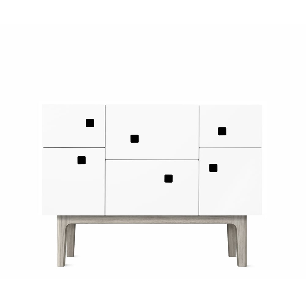 Zweed Peep C2 cabinet White. White pigmented oak