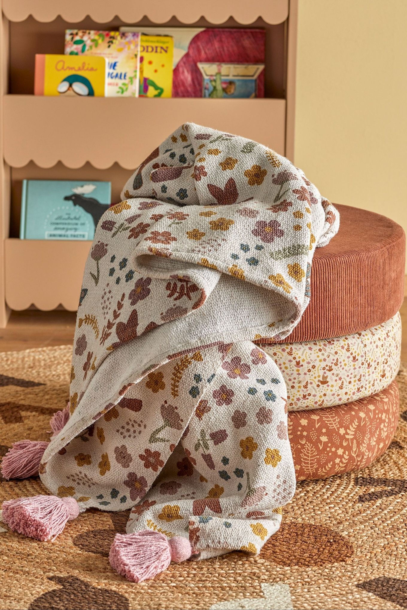 The Kristine wool blanket from Bloomingville keeps baby warm after the bath or in the cot, making it a thoughtful gift for the baby shower.