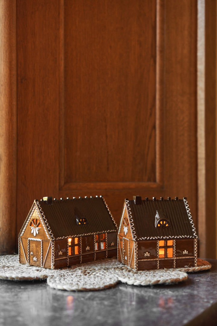 Gingerbread houses are popular christmas decorations in 2024, stand them alone on a windowsill or group them together and make your own winter village. 