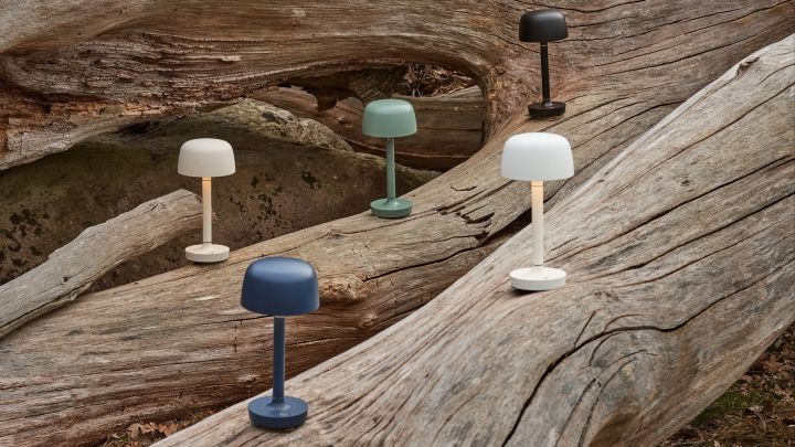 Portable lighting is a summer favourite that makes your summer evenings a little cosier. Here is the Halo portable lamp from Scandi Living, available in several different colours.