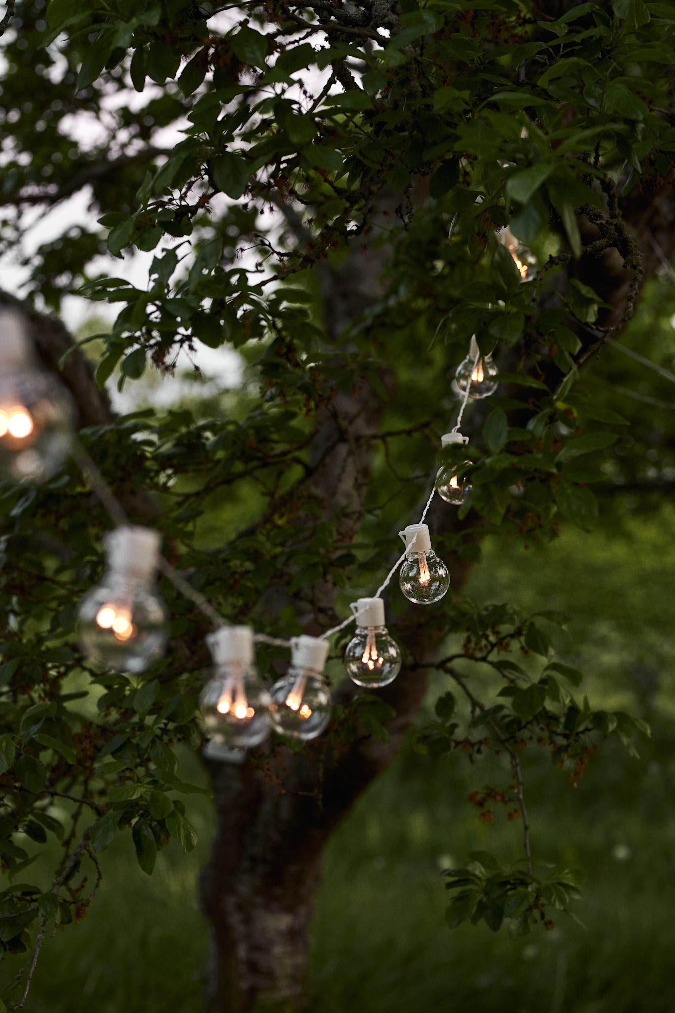 Cosy patio decor ideas - Create a cosy atmosphere by decorating your patio with a string of lights like you see here. 