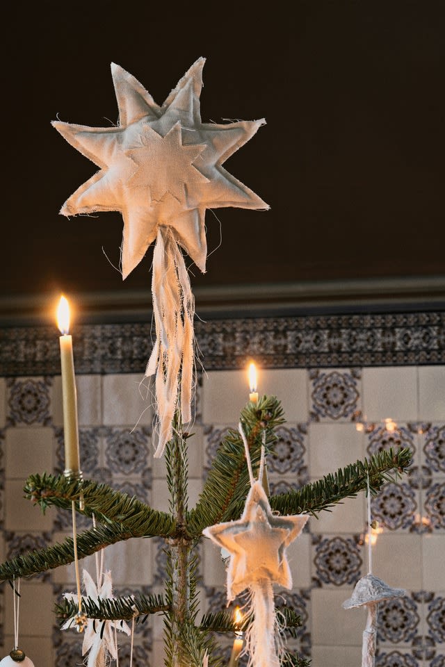 Nostalgic Christmas decorations are everywhere in 2024, like these felt stars for the Christmas tree from ferm LIVING. 