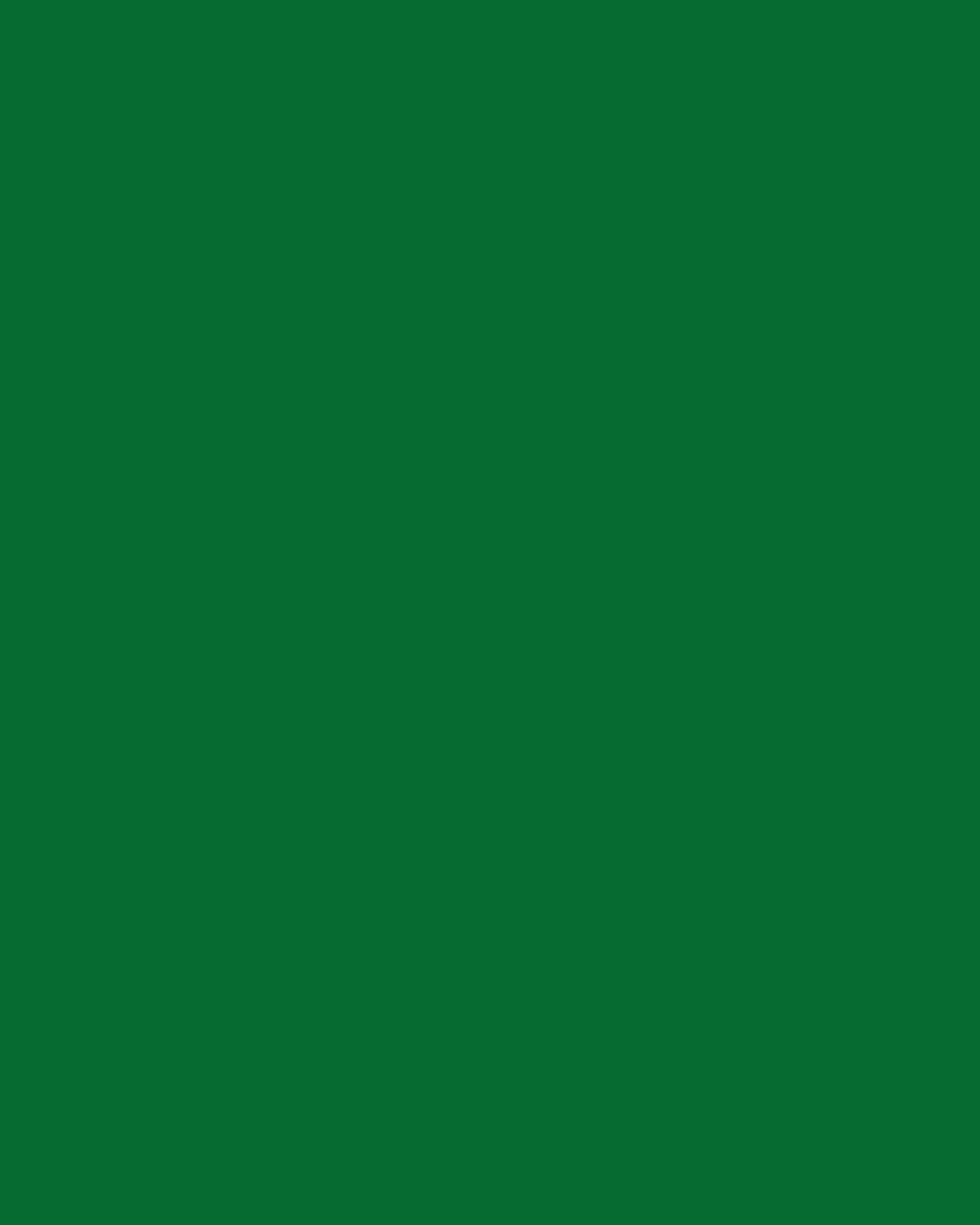Solid dark green background.