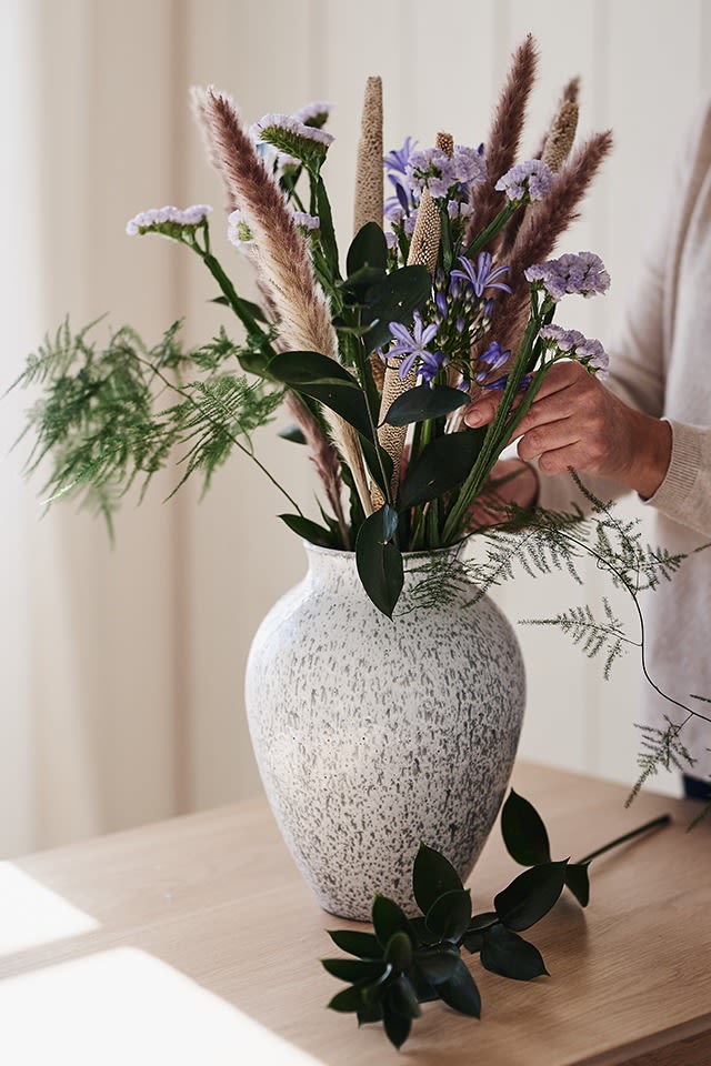 Transparent Luminous Glass Vase Blue Water Ripple Vase Living Room Dining  Table Flower Arrangement Decoration